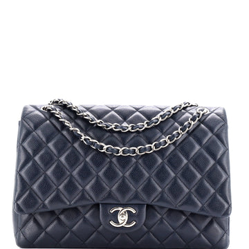 Chanel Classic Double Flap Bag Quilted Caviar Maxi
