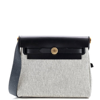 Hermes Herbag Zip Toile and Leather 20