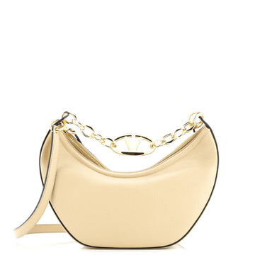 Valentino Garavani Vlogo Moon Hobo Leather Small