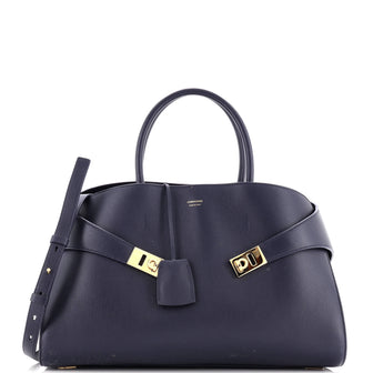 Salvatore Ferragamo Hug Top Handle Bag Leather Large