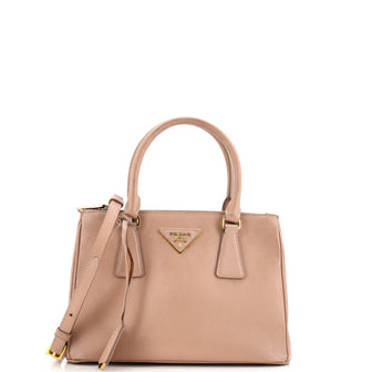Prada Galleria Double Zip Tote Saffiano Leather Small
