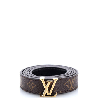 Louis Vuitton LV Initiales Reversible Belt Monogram Canvas and Leather Thin