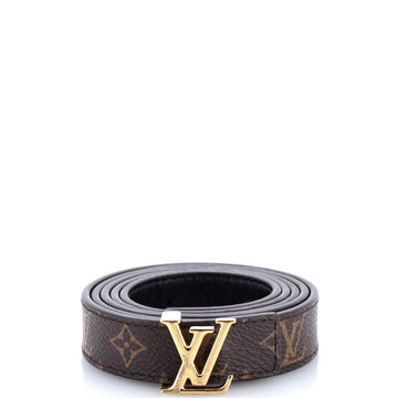 Louis Vuitton LV Initiales Reversible Belt Monogram Canvas and Leather Thin