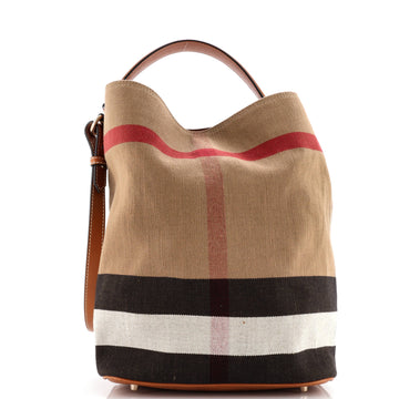Burberry Ashby Bag House Check Canvas Medium