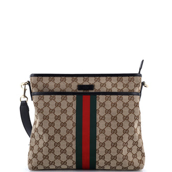 Gucci Front Pocket Web Messenger GG Canvas Small