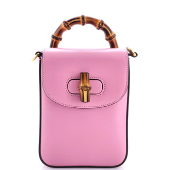 Gucci Bamboo Top Handle Backpack Leather Mini