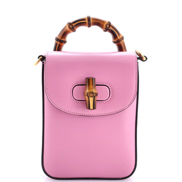Gucci Bamboo Top Handle Backpack Leather Mini