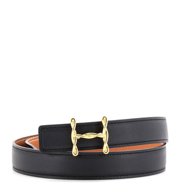 Hermes H Torsade Buckle Reversible Belt Leather Thin