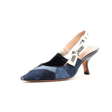 Christian Dior Women's J'Adior Slingback Pumps Patchwork Denim 65