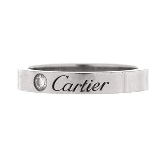 Cartier C de Cartier Wedding Band Ring Platinum with Diamond