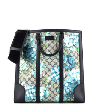 Gucci Convertible Tote Blooms Print GG Coated Canvas Tall