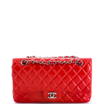 Chanel Classic Double Flap Bag Quilted Patent Medium