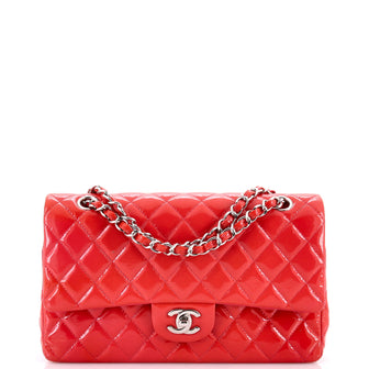 Chanel Classic Double Flap Bag Quilted Patent Medium