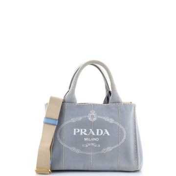 Prada Canapa Convertible Tote Canvas Mini