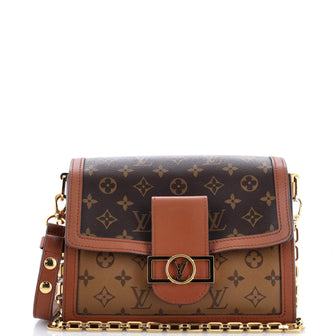 Louis Vuitton Dauphine Shoulder Bag Reverse Monogram Canvas MM