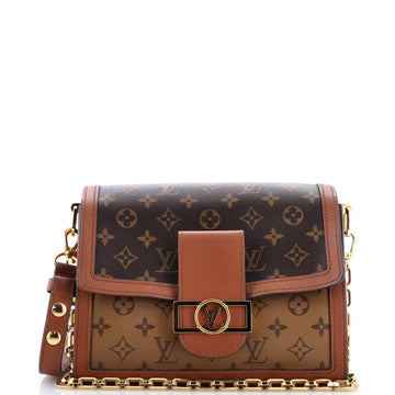Louis Vuitton Dauphine Shoulder Bag Reverse Monogram Canvas MM