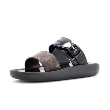 Louis Vuitton Women's Sunbath Flat Mule Sandals Monogram Canvas and Rubber