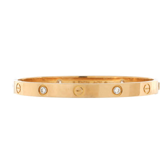 Cartier Love 4 Diamond Bracelet 18K Yellow Gold with Diamonds