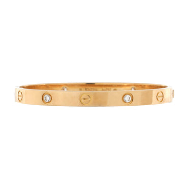 Cartier Love 4 Diamond Bracelet 18K Yellow Gold with Diamonds