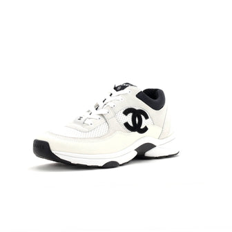 Chanel Women's CC Low-Top Sneakers Suede and Mesh