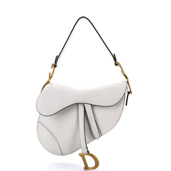 Christian Dior Saddle Handbag Leather Medium