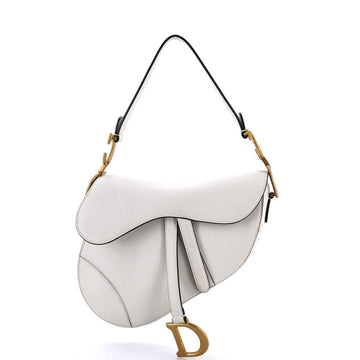 Christian Dior Saddle Handbag Leather Medium