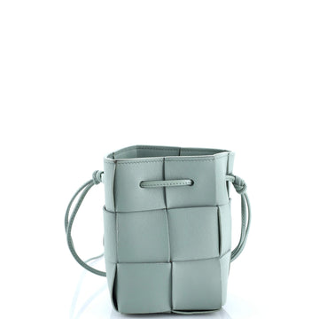 Bottega Veneta Cassette Bucket Bag Maxi Intrecciato Leather Mini