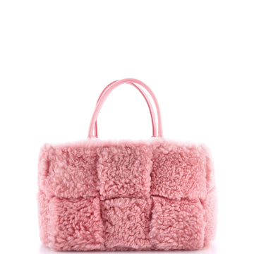 Bottega Veneta Arco Tote Intrecciato Shearling Small
