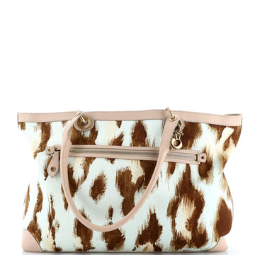 Christian Dior Saint Tropez Tote Printed Canvas and Leather Large