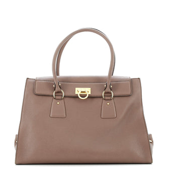 Salvatore Ferragamo Lotty Satchel Leather Large