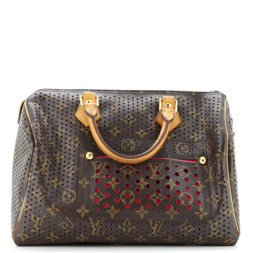 Louis Vuitton Speedy Handbag Perforated Monogram Canvas 30