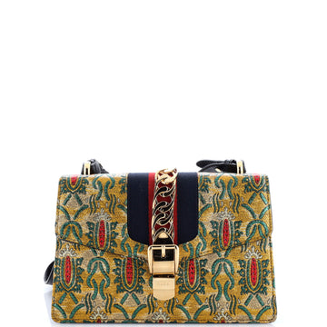 Gucci Sylvie Shoulder Bag Brocade Small