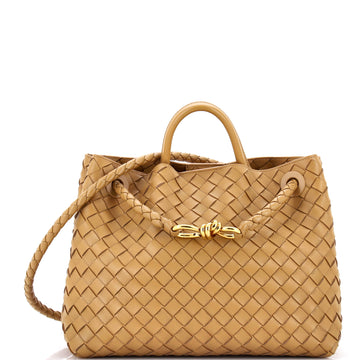 Bottega Veneta Andiamo Top Handle Bag Intrecciato Nappa Medium