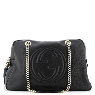 Gucci Soho Chain Zip Shoulder Bag Leather Medium