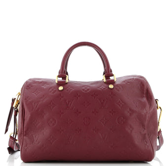 Louis Vuitton Speedy Bandouliere Bag Monogram Empreinte Leather 30