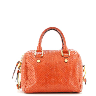 Louis Vuitton Speedy Bandouliere Bag Monogram Embossed Python 20