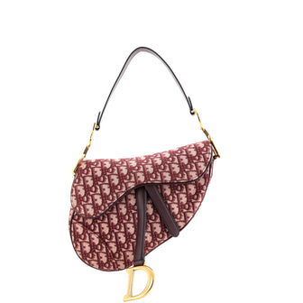 Christian Dior Saddle Handbag Oblique Canvas Medium
