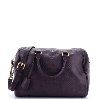 Louis Vuitton Speedy Bandouliere Bag Monogram Empreinte Leather 30