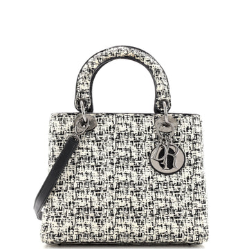 Christian Dior Lady Dior Bag Tweed Medium