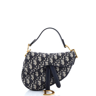 Christian Dior Saddle Handbag Oblique Canvas Mini