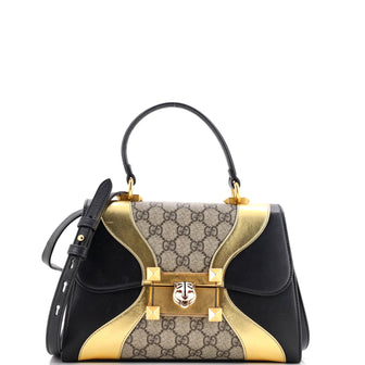 Gucci Osiride Top Handle Bag GG Coated Canvas and Leather Small