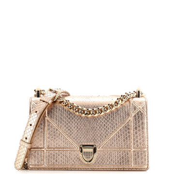 Christian Dior Diorama Flap Bag Python Small