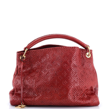 Louis Vuitton Artsy Handbag Monogram Embossed Python MM