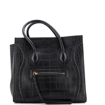 Celine Phantom Bag Crocodile Embossed Leather Medium