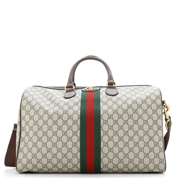 Gucci Ophidia Carry On Duffle Bag GG Coated Canvas Medium
