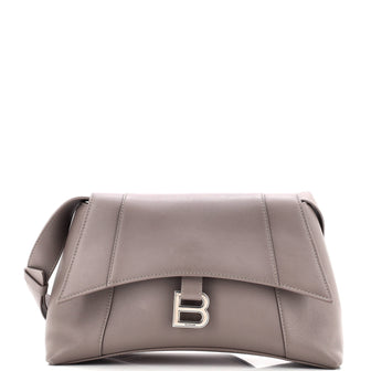 Balenciaga Downtown Soft Hourglass Shoulder Bag Leather Small
