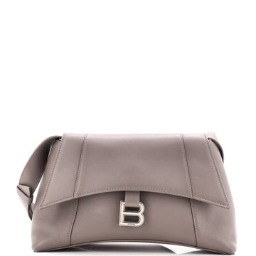 Balenciaga Downtown Soft Hourglass Shoulder Bag Leather Small