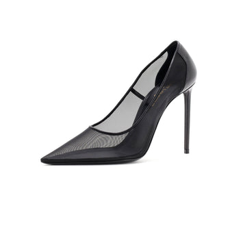 Saint Laurent Women's Anja Pumps Mesh and Leather