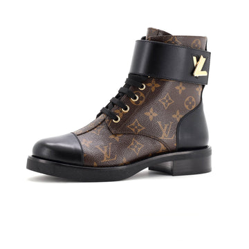 Louis Vuitton Women's Wonderland Flat Ranger Boots Monogram Canvas and Leather