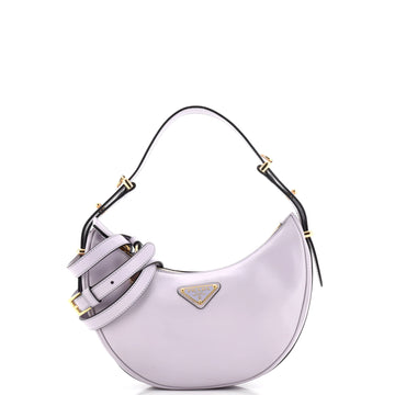 Prada Arque Half Moon Hobo Leather Mini